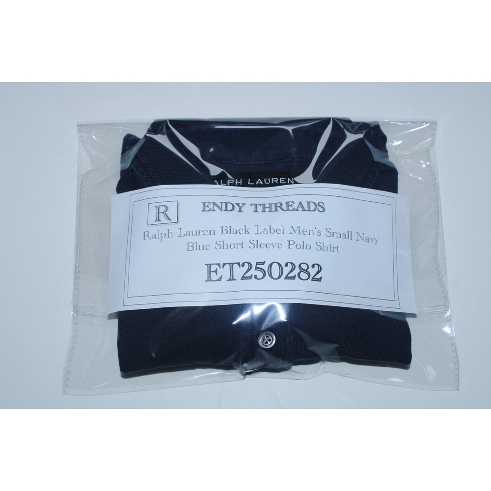 Ralph Lauren Black Label Men's Small Navy Blue Short Sleeve Polo Shirt - Picture 9 of 9